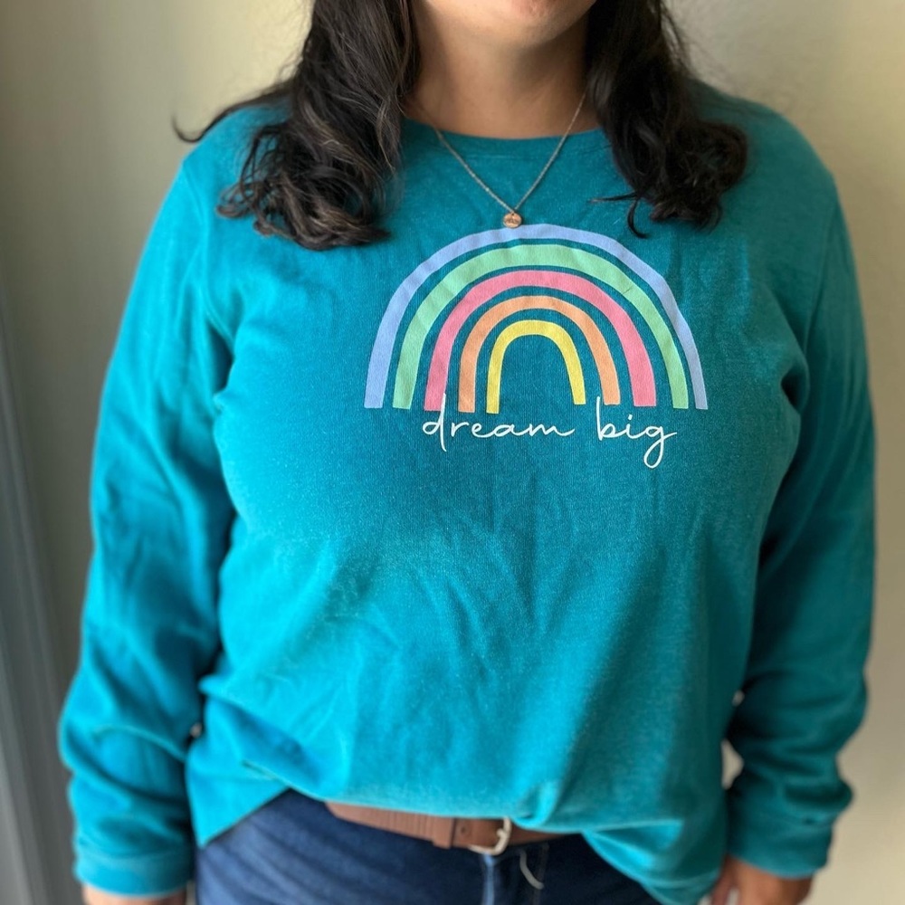 Dream Big Teal Crewneck!! XL